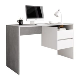 PC stolík Tulio beton /biely